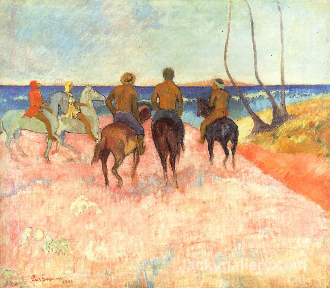 Riders on the Beach by Paul Gauguin paintings reproduction